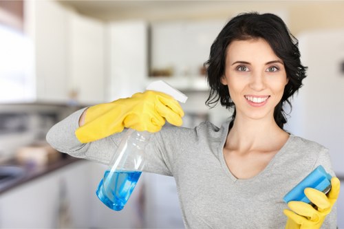 Hammersmith office cleaners maintaining a reception area