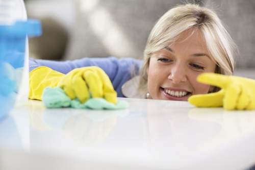 Cleaning kitchen and bathroom areas during one off cleaning